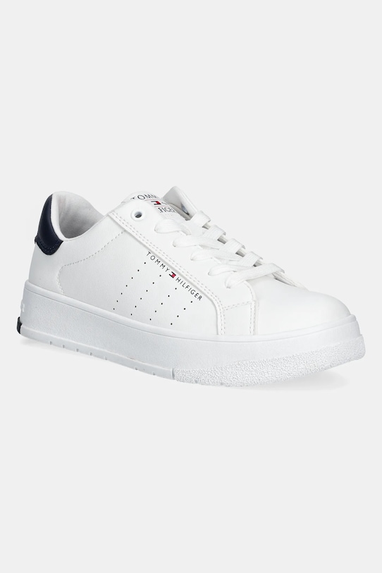 Tommy Hilfiger sneakersy dziecięce imitacja skóry licowej biały T3X9.33856.35.41