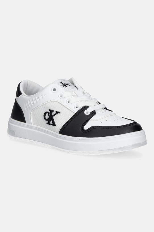 Dětské sneakers boty Calvin Klein Jeans imitace kůže bílá V3X9.82093.30.34