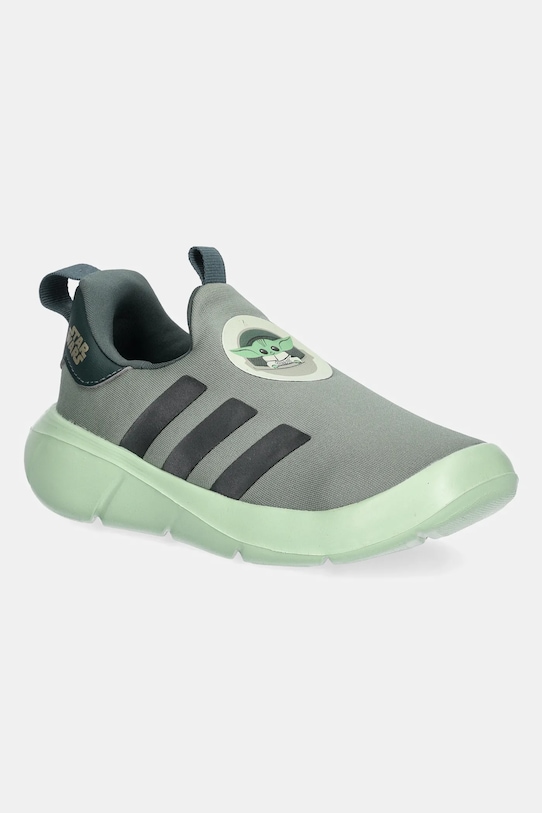 Дитячі кросівки adidas MONOFIT MANDALORIAN імітація лицьової шкіри зелений JI0502