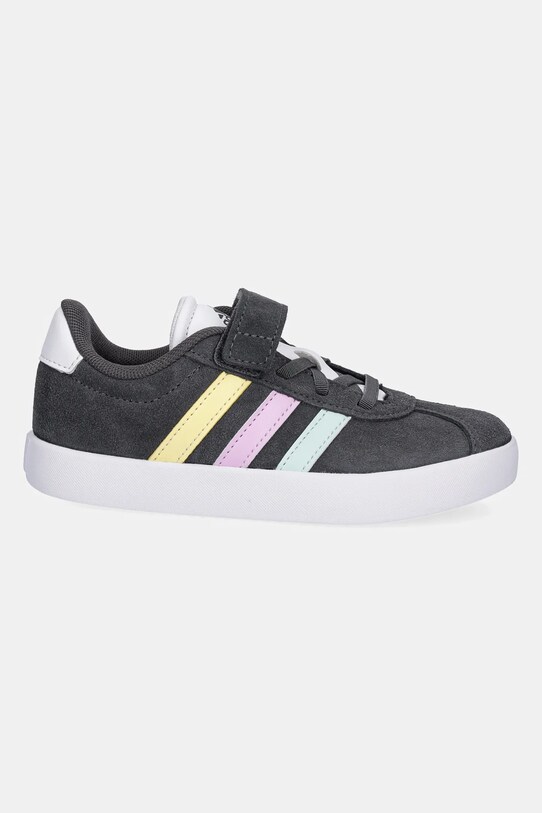 adidas sneakersy zamszowe dziecięce VL COURT 3.0 JH6315 szary SS25