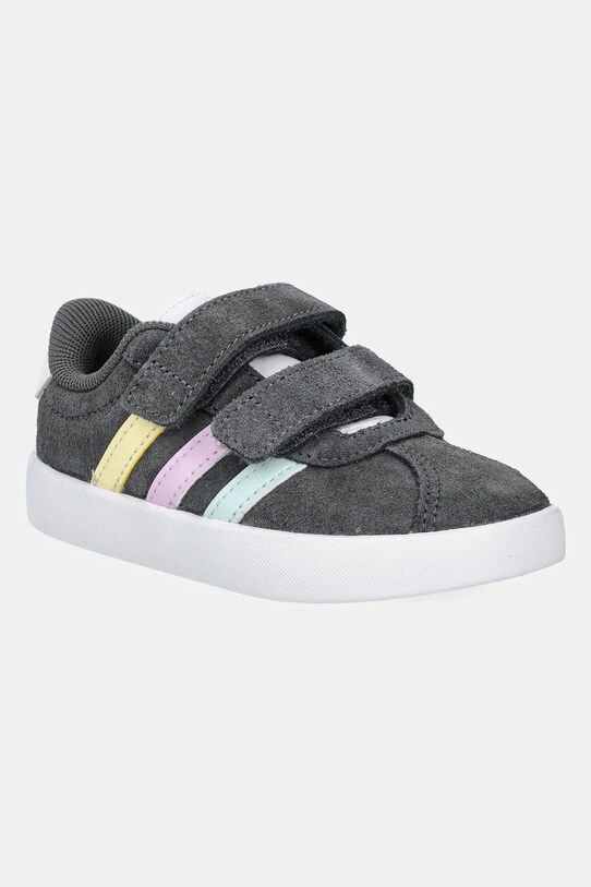 adidas gyerek sportcipő VL COURT 3.0 velúr bőr szürke JH6308