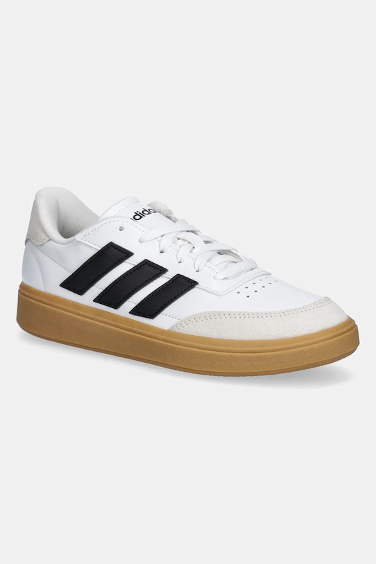 Detské tenisky adidas COURTBLOCK usňová koža biela JH8563