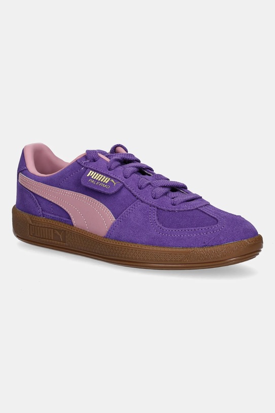 Puma sneakersy skórzane dziecięce Palermo skóra zamszowa fioletowy 397271