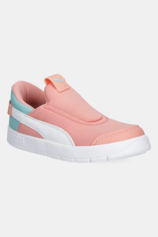 Puma sneakersy dziecięce Courtflex v3 SLIPTECH imitacja skóry licowej różowy 399735
