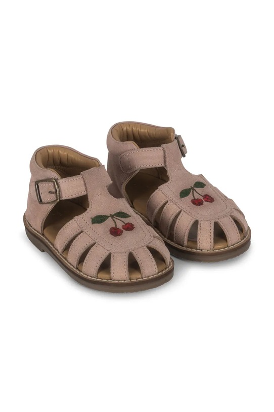 Σανδάλια σουέτ για παιδιά Konges Sløjd ESMAA SANDAL SUEDE KS102569 ροζ SS25