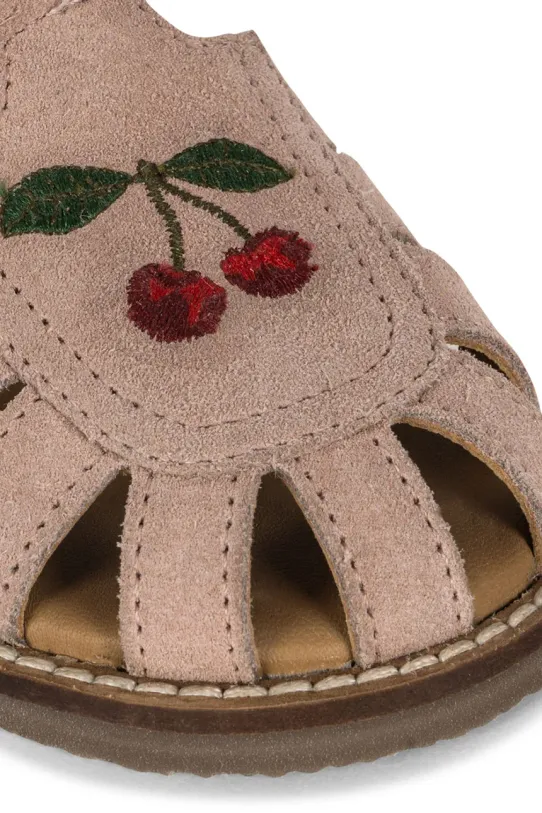 Dievča Detské semišové sandále Konges Sløjd ESMAA SANDAL SUEDE KS102569 ružová