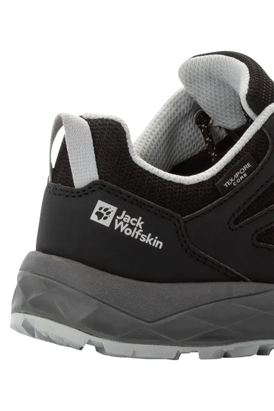 Хлопчик Дитячі черевики Jack Wolfskin WOODLAND 2 TEXAPORE LOW K 4059811.26.33 чорний