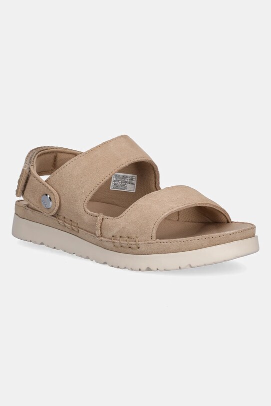 UGG klapki zamszowe dziecięce GOLDENSTAR GLIDE beżowy 1166713K