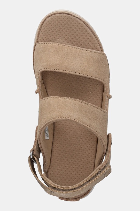 Детски велурени чехли UGG GOLDENSTAR GLIDE бежов 1166713K