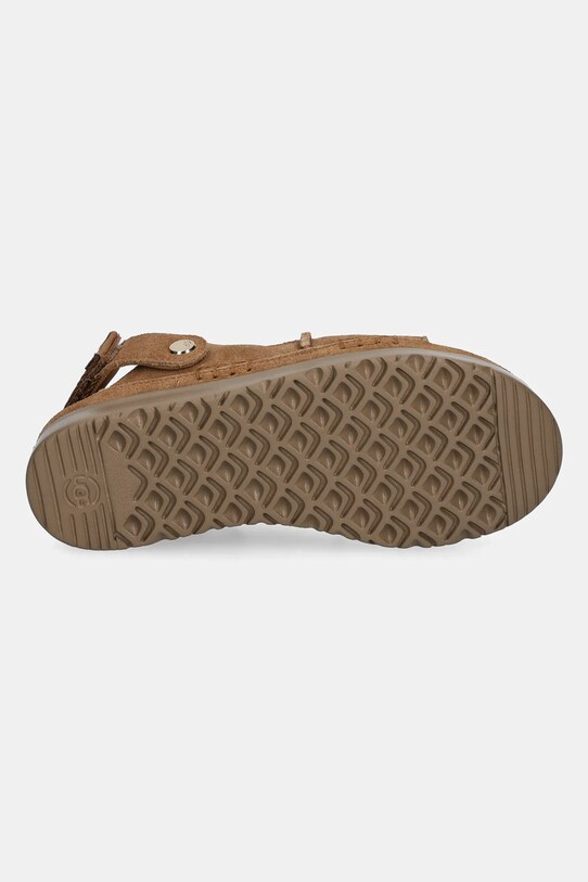 UGG klapki zamszowe dziecięce GOLDENSTAR GLIDE 1166713K brązowy