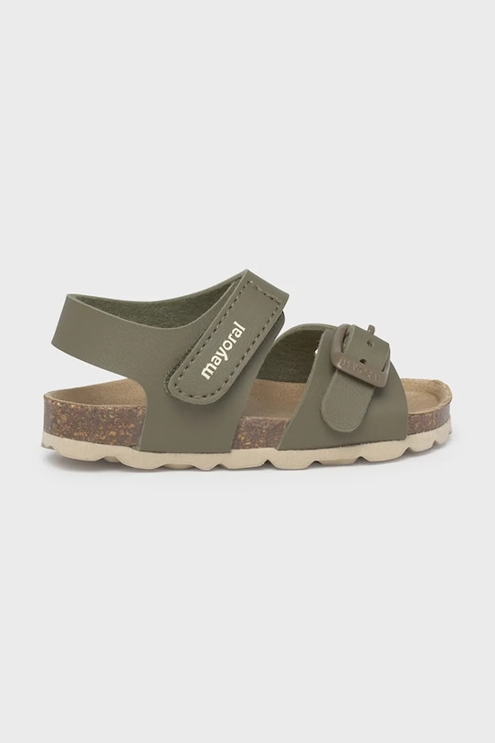 Mayoral sandały niemowlęce imitacja skóry licowej zielony 41694.H0C.Baby.PPYA