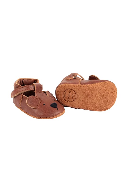 Donsje csecsemő bőrcipő Spark Classic Shoes Bear 1002008 barna