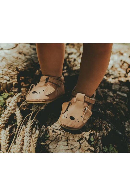 Δερμάτινα βρεφικά παπούτσια Donsje Spark Classic Shoes Dog 1002021 καφέ