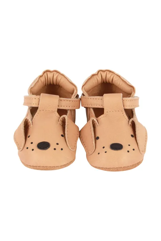 Δερμάτινα βρεφικά παπούτσια Donsje Spark Classic Shoes Dog 1002021 καφέ AA00