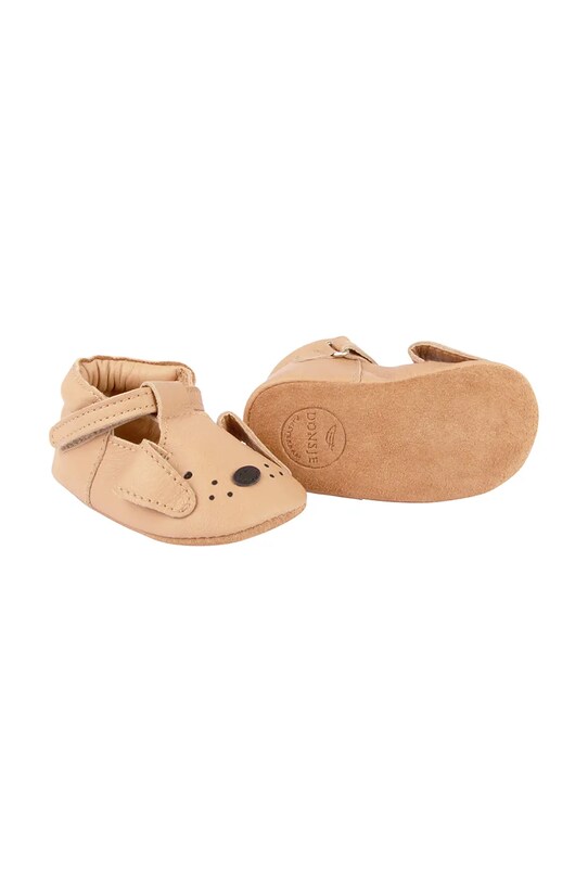 Δερμάτινα βρεφικά παπούτσια Donsje Spark Classic Shoes Dog καφέ 1002021