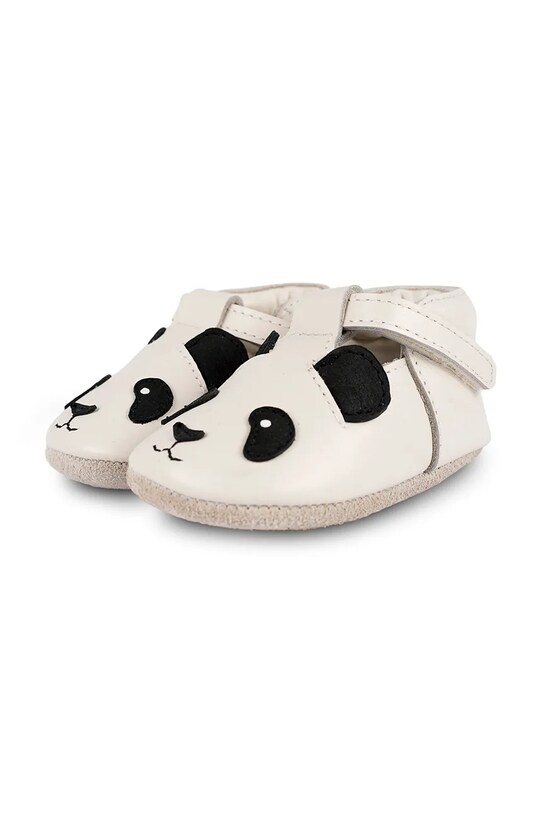 Donsje incaltaminte din piele pentru bebelusi Spark Classic Shoes Panda piele alb 1003010
