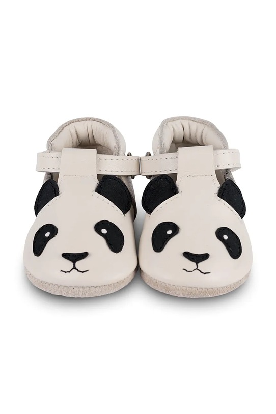 Donsje incaltaminte din piele pentru bebelusi Spark Classic Shoes Panda 1003010 alb SS25