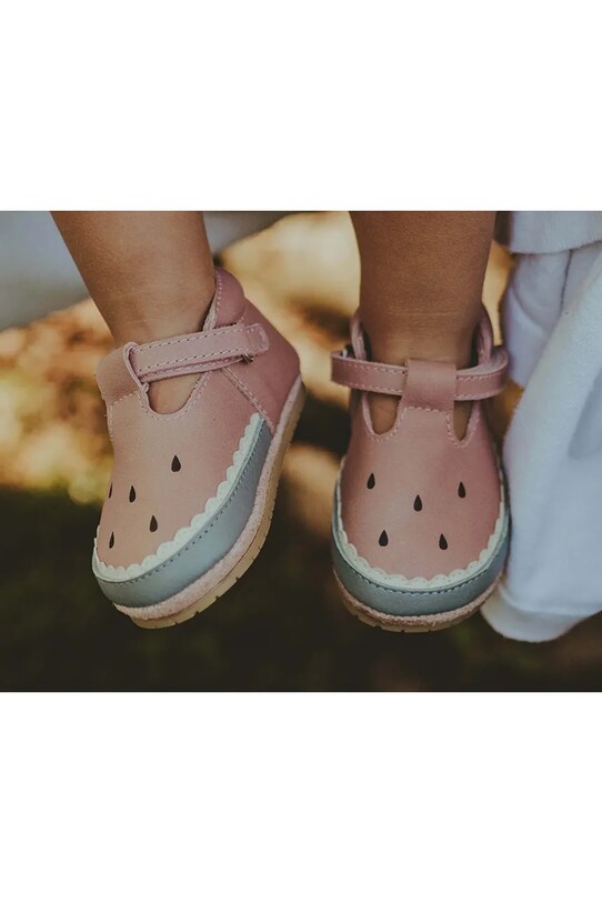 Donsje buty zamszowe niemowlęce Nanoe Shoes Watermelon 1005014 różowy