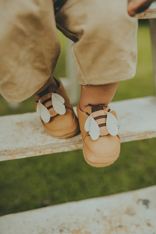 Donsje csecsemő bőrcipő Niek Sneakers Bee nappa bőr barna 1037001