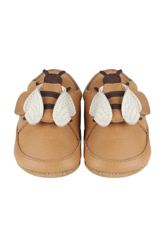 Chłopiec Donsje buty skórzane niemowlęce Niek Sneakers Bee 1037001 brązowy