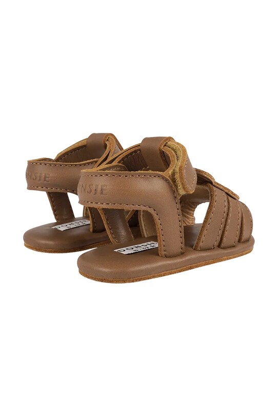 Бебешки кожени сандали Donsje Diedan Sandals Bear кафяв 1039602