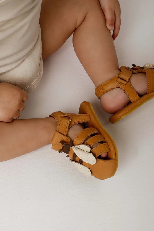 Бебешки кожени сандали Donsje Duni Sky Sandals Bee За бебета кафяв 1040001