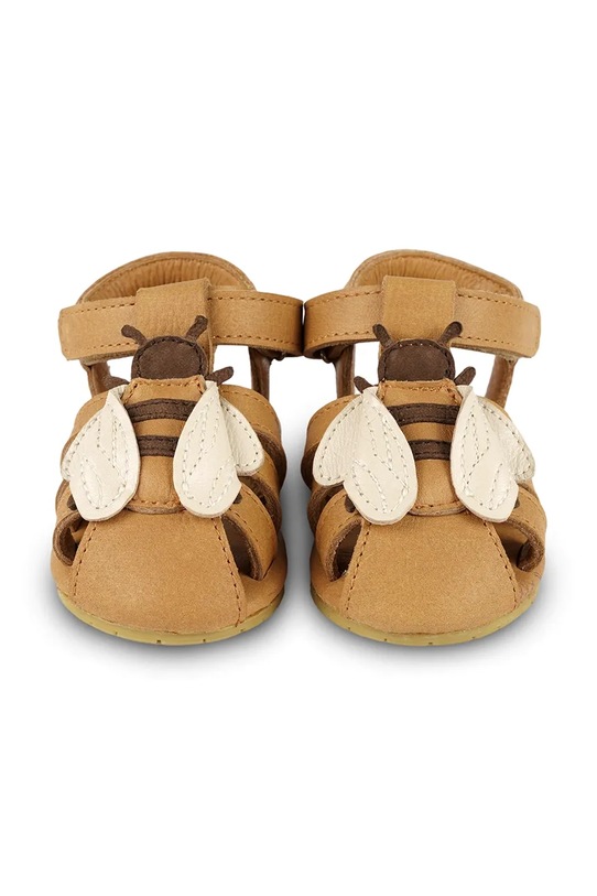 Хлопчик Дитячі шкіряні сандалі Donsje Duni Sky Sandals Bee 1040001 коричневий