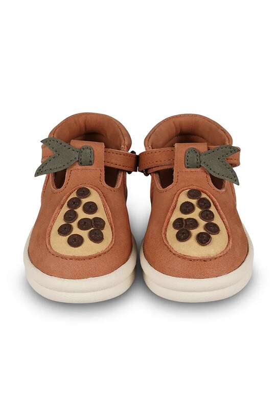 Donsje półbuty nubukowe dziecięce Joeka Shoes Papaya 1501903 brązowy SS25