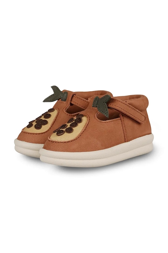 Băieți Donsje pantofi năbuc pentru copii Joeka Shoes Papaya 1501903 maro