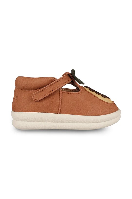 Donsje półbuty nubukowe dziecięce Joeka Shoes Papaya 1501903 brązowy