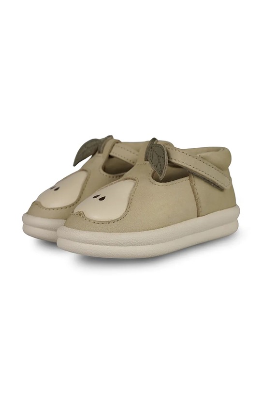 CHLAPEC Dětské nubukové polobotky Donsje Joeka Shoes Pear 1501904 zelená