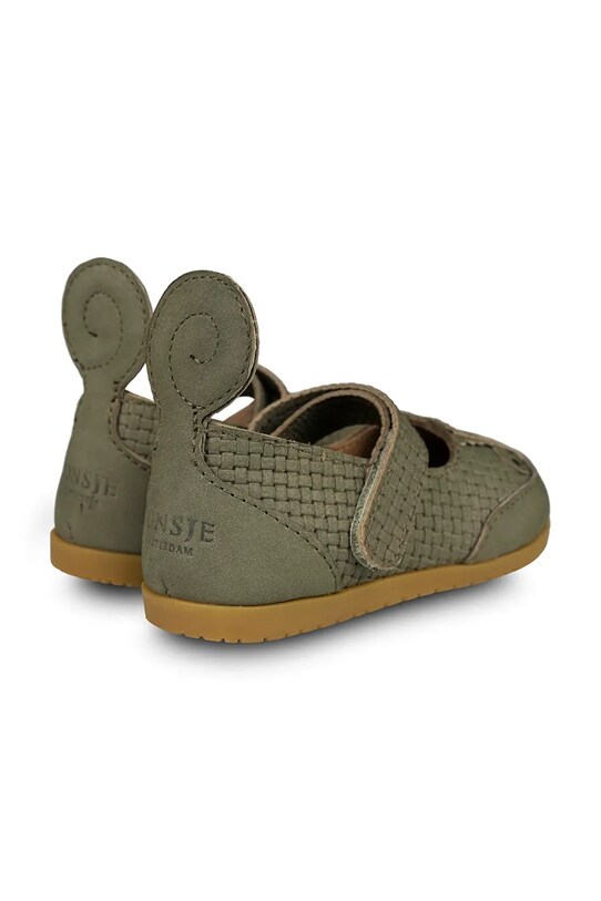 Детские кожаные балетки Donsje Langu Shoes Chameleon зелёный 1502001