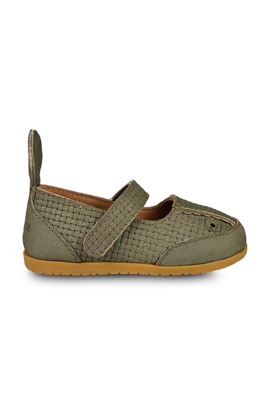 Детские кожаные балетки Donsje Langu Shoes Chameleon 1502001 зелёный