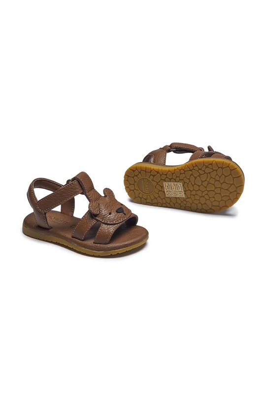 Παιδικά δερμάτινα σανδάλια Donsje Mhalo Sandals Bear καφέ 1502301