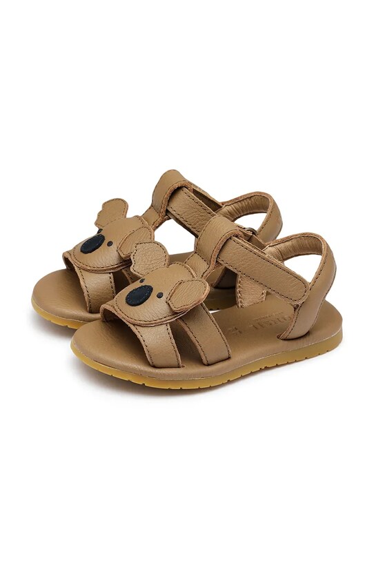 Παιδικά δερμάτινα σανδάλια Donsje Mhalo Sandals Koala 1502303 καφέ SS25
