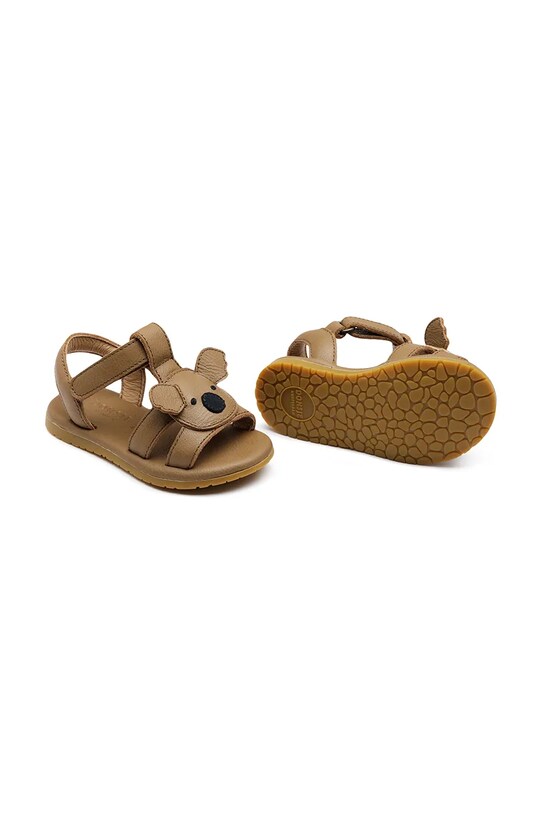 Παιδικά δερμάτινα σανδάλια Donsje Mhalo Sandals Koala 1502303 καφέ
