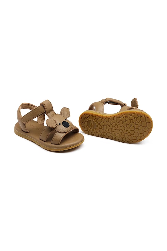 Παιδικά δερμάτινα σανδάλια Donsje Mhalo Sandals Koala 1502303 καφέ