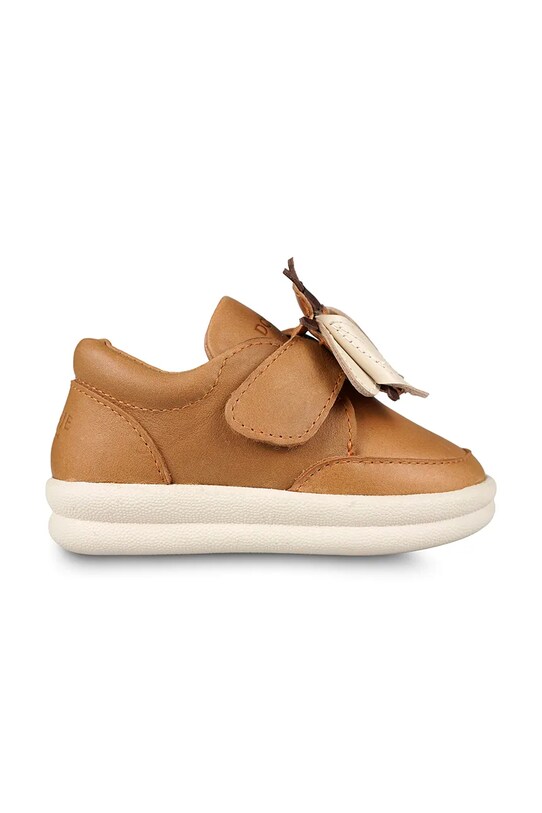 Donsje półbuty skórzane dziecięce Nellu Sneakers Bee 1502601. brązowy