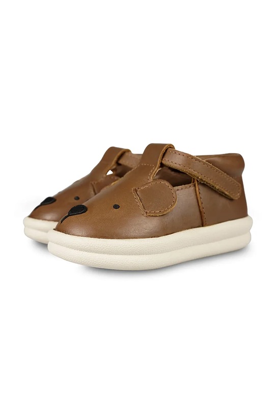Donsje półbuty skórzane dziecięce Zazo Classic Shoes Bear brązowy 1503501