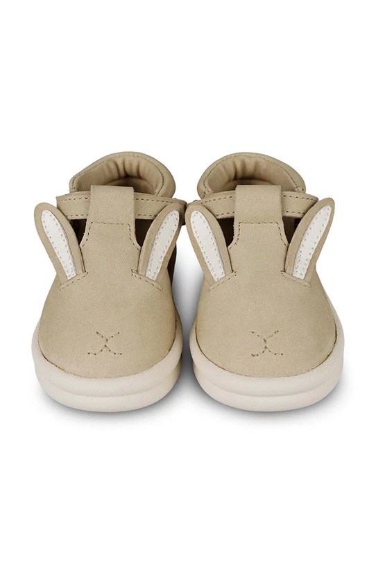 Dětské nubukové polobotky Donsje Zazo Classic Shoes Bunny 1503502 béžová SS25