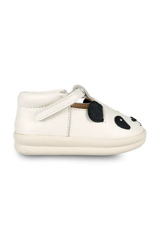 Donsje incaltaminte din piele pentru copii Zazo Classic Shoes Panda 1503506 alb