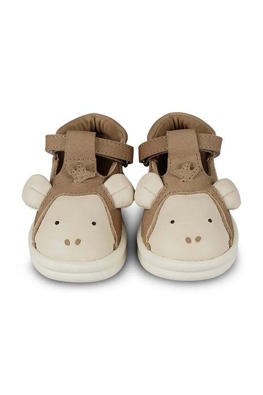 Donsje półbuty nubukowe dziecięce Zazo Special Shoes Monkey 1503701 brązowy SS25