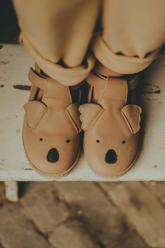 Παιδικά κλειστά παπούτσια σουέτ Donsje Xan Classic Shoes Koala Συσκευασία Δώρου μπεζ 2010003.29.33