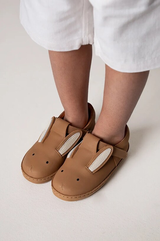 Δερμάτινα παιδικά κλειστά παπούτσια Donsje Xan Classic Shoes Bunny Συσκευασία Δώρου μπεζ 2010009.22.28