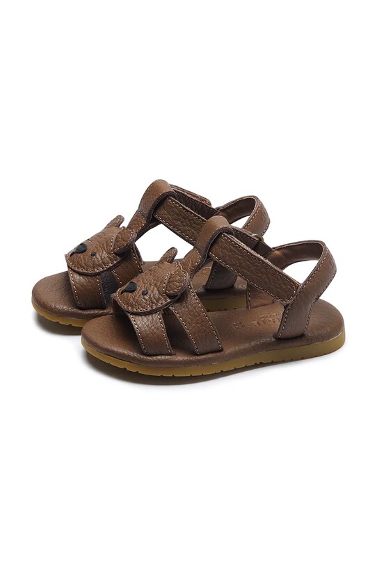 Παιδικά δερμάτινα σανδάλια Donsje Dhalo Sandals Bear 2027701.22.28 καφέ SS25
