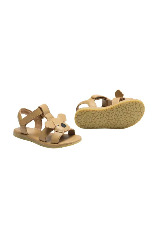 Donsje sandali in pelle bambino/a Dhalo Sandals Koala marrone 2027702.29.33