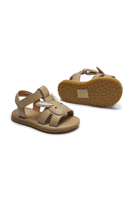 Παιδικά δερμάτινα σανδάλια Donsje Dhalo Sandals Bunny καφέ 2027703.22.28