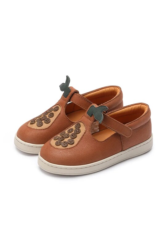Donsje półbuty skórzane dziecięce Lowy Shoes Papaya Gift Box brązowy 2029103