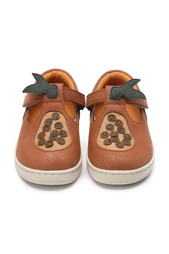 Donsje półbuty skórzane dziecięce Lowy Shoes Papaya 2029103 brązowy SS25