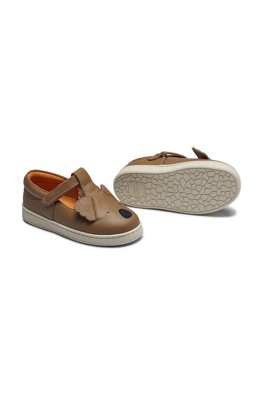Otroški usnjeni polškornji Donsje Sunni Classic Shoes Koala rjava 2029506